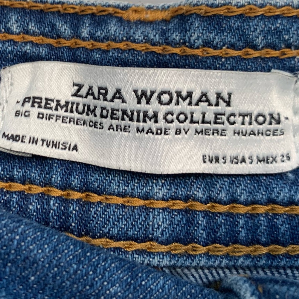 Zara Distressed Denim Skirt - Picture 4 of 4